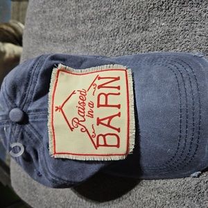 Ball cap  states " raised in a barn" by Southern junkie